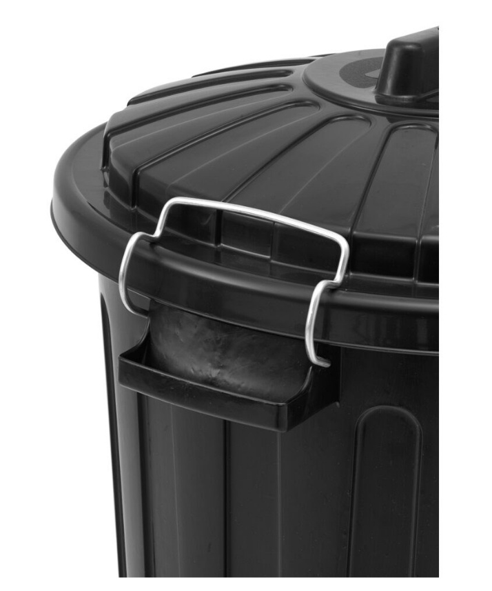 ZAMYKANY KUBEŁ BLACK 70L KOSZ DREWNO